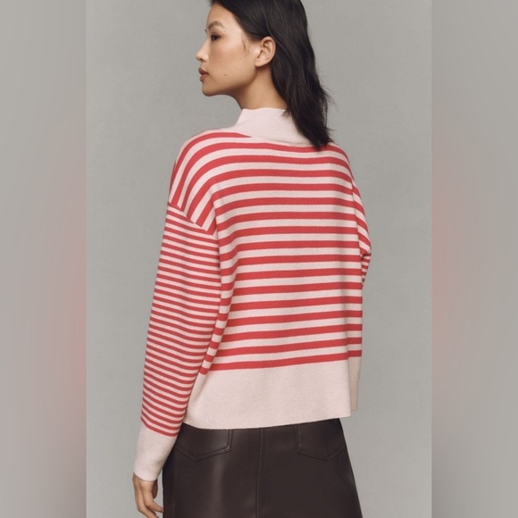 NWT! Anthropologie The Carys Mock-Neck Sweater by Maeve - Size Large 🥐 - Picture 2 of 11